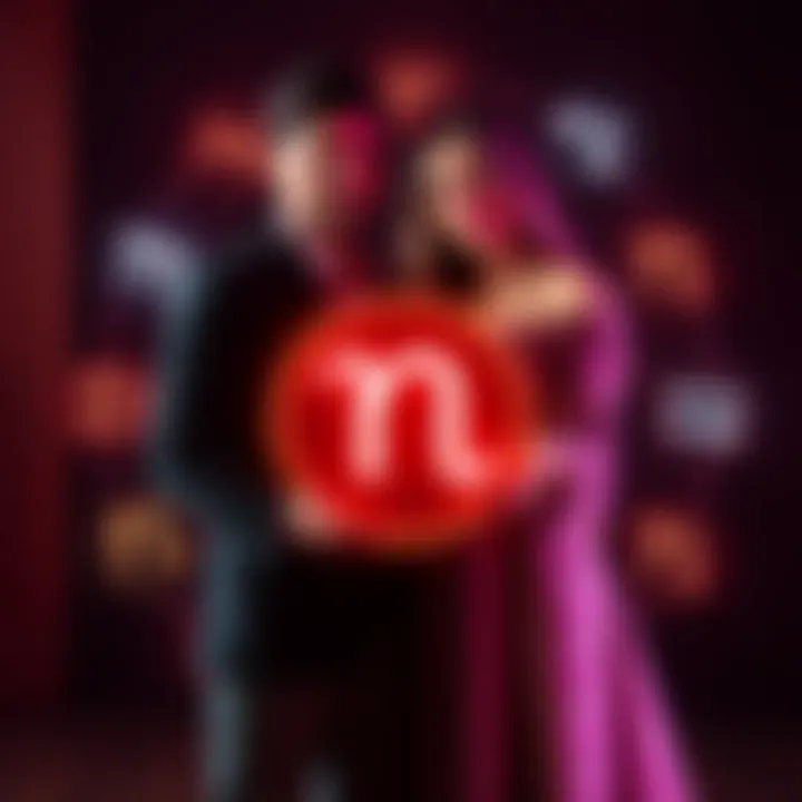 A couple standing together, showcasing their different zodiac sign symbols, illustrating the connection between astrology and partner appearance.