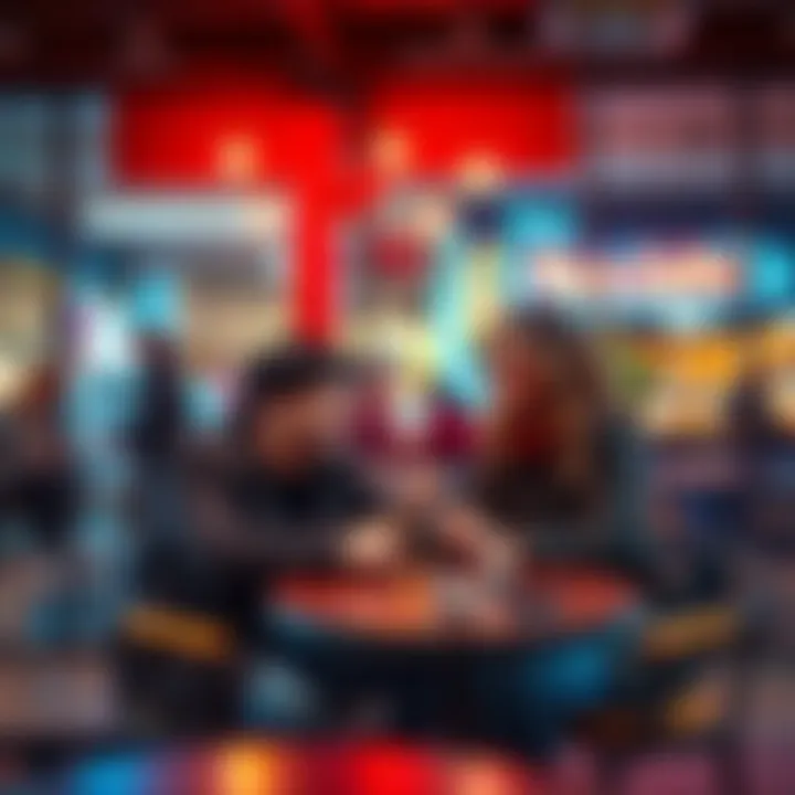 A couple sitting at a café, discussing their future relationship trends with smiles and interest.
