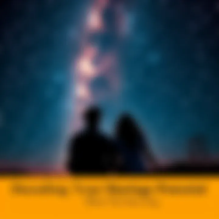 A couple sitting together, looking up at the night sky filled with stars, symbolizing hope and future in marriage through astrology.