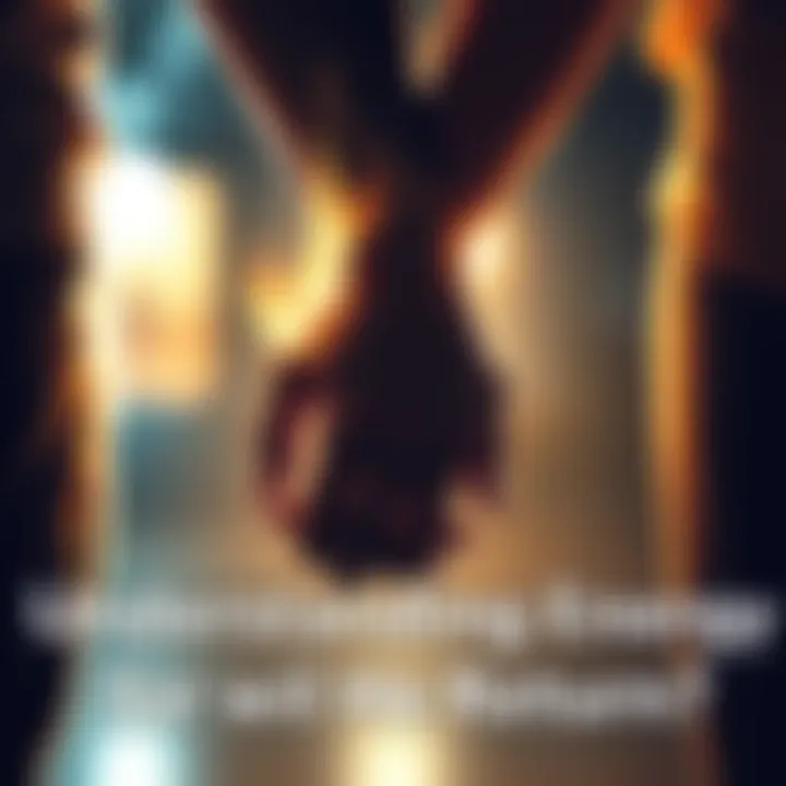 A couple holding hands, surrounded by a warm light symbolizing emotional connection.