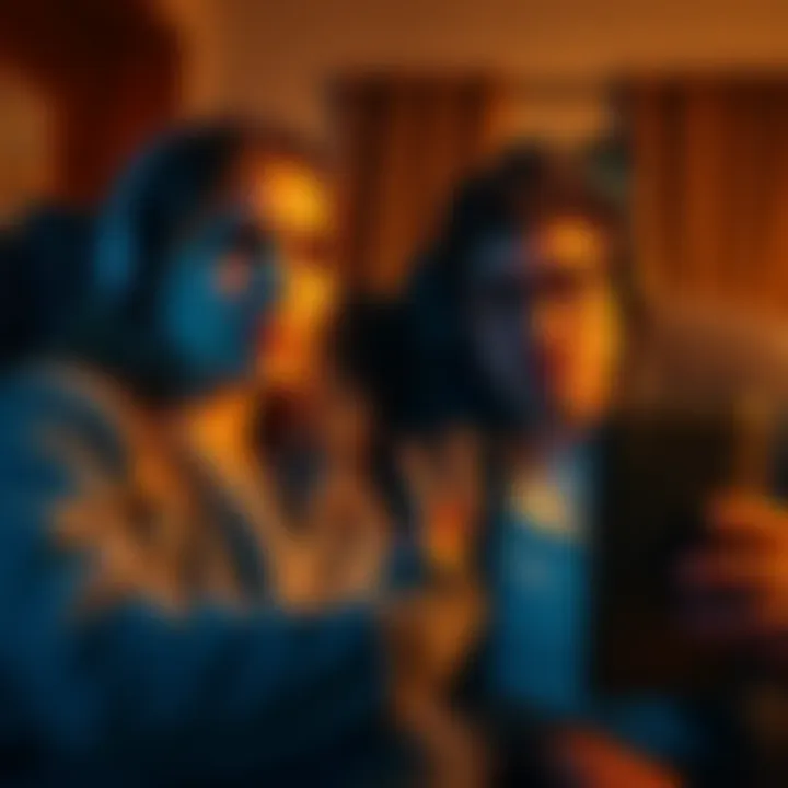 Couple in a Long-Distance Call A woman looks worried while speaking on a video call with her boyfriend, who appears thoughtful and slightly distressed. They are discussing his recurring sexual dreams about other women during their long-distance relationship.