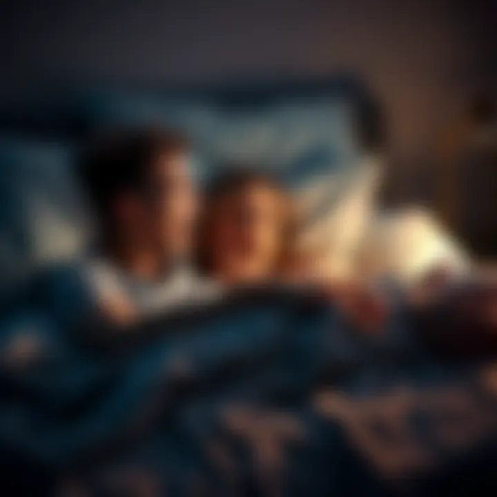 A boyfriend is screaming in bed, while his girlfriend looks on in panic, showcasing a dramatic night terror experience.