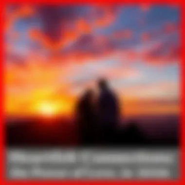 A couple holding hands while watching a colorful sunset, symbolizing love and connection.