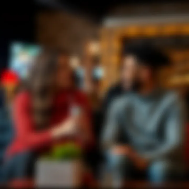 Couples Reflecting on Relationships Two couples of different backgrounds discussing their past relationships and archetypes in a casual setting.