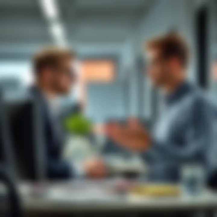 Two coworkers discussing an unusual behavior in the workplace