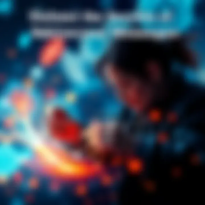 Creating Subliminal Messages A person crafting subliminal messages with symbols and energy fields around them.