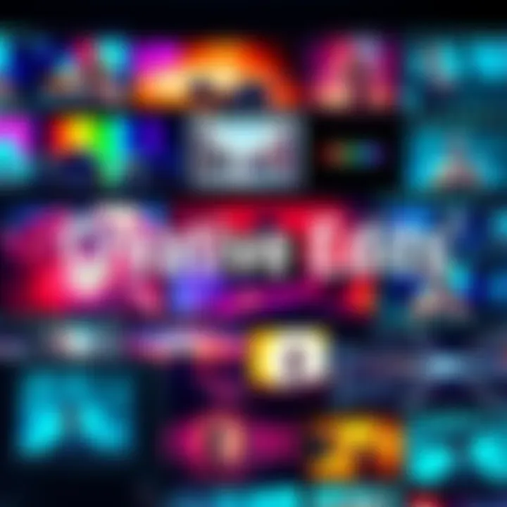 A vibrant collage of video clips displaying creative edits and animations from an underrated submaker's channel, highlighting various exciting topics.