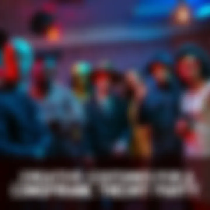 Creative Conspiracy Costume Ideas A group of people dressed in various conspiracy theory costumes such as aliens, secret agents, and historical figures at a party