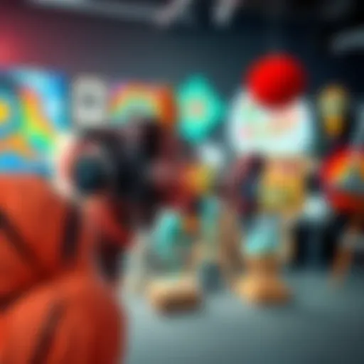 A colorful collage showcasing various forms of art, including painting, sculpture, and digital designs that stand out from typical Pinterest visuals.