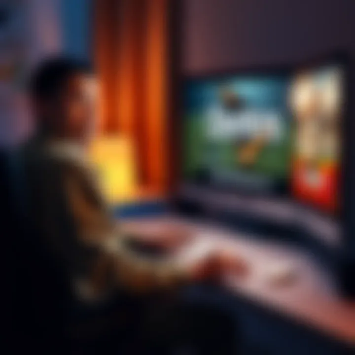 A person sitting at a desk with a computer, looking puzzled while watching a Doritos Super Bowl commercial from years ago