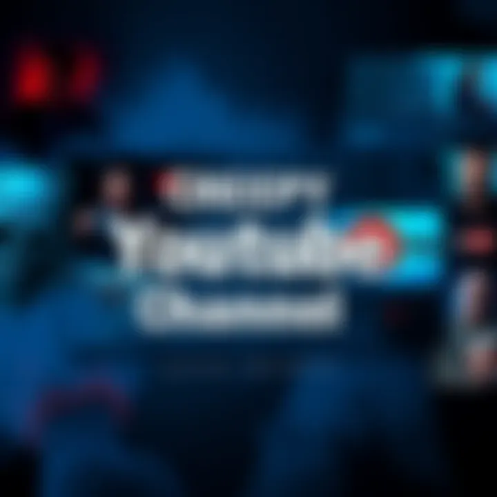 A collage of popular YouTube channels featuring spooky themes and horror storytelling.