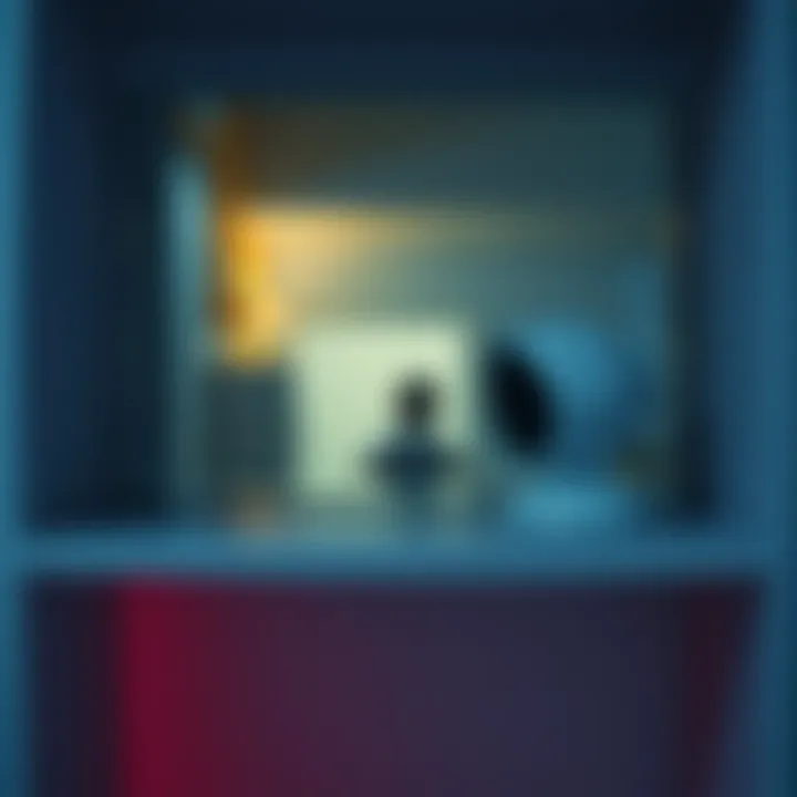 Unsettling Reflection in Baby Monitor Disturbing movement captured in a mirrored shelf from a baby monitor