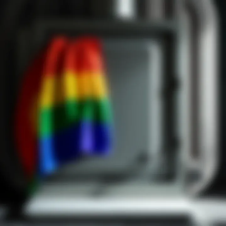 A crematory oven with a rainbow flag draped over it, symbolizing the controversial claims about homosexuality.