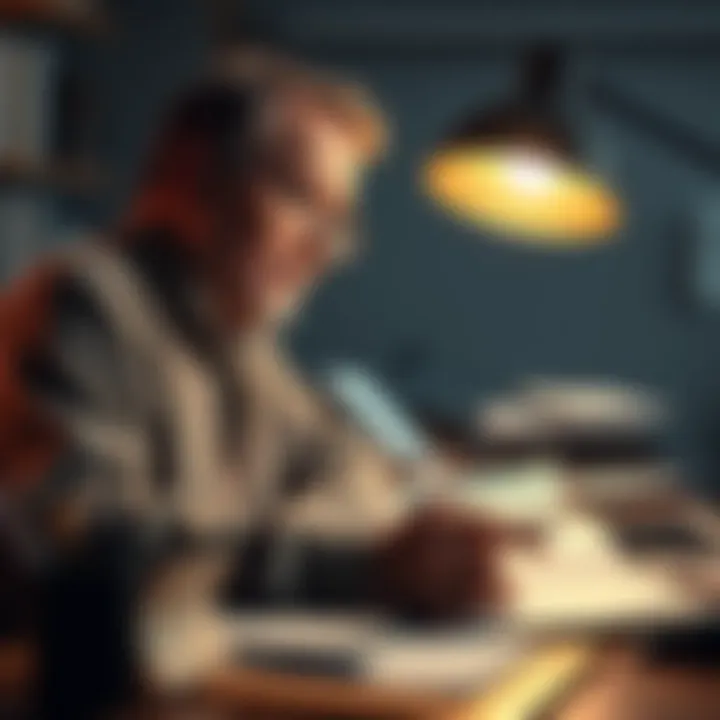 An academic analyzing evidence against Graham Hancock's Ice Age civilization claims with research materials and notes on a desk.