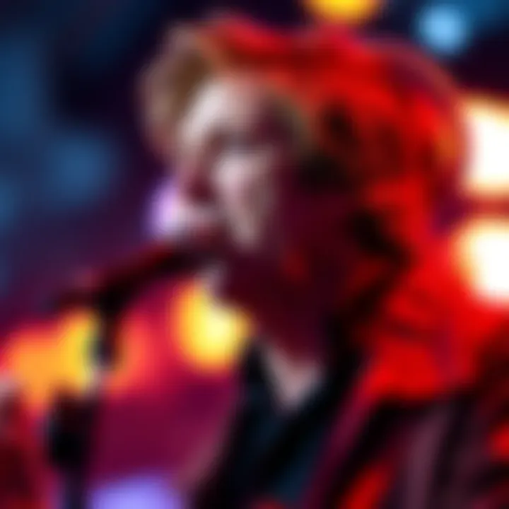 Croby Mac performing on stage with a microphone, showcasing his voice and emotions