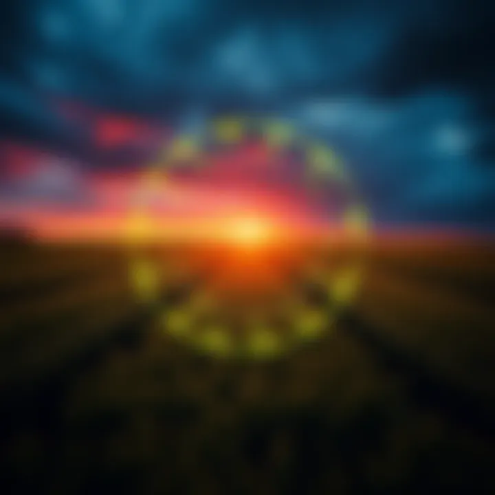 Footage showing a large crop circle in a field, created by unexplained activity