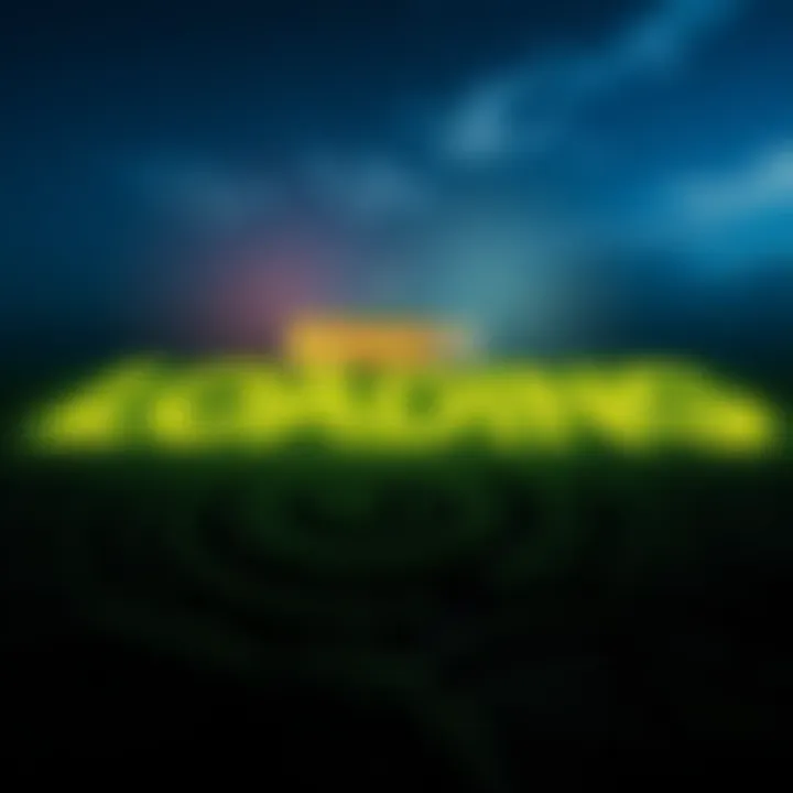 Crop circle spelling 'LOADING' CGI video displays a crop circle at night with fog and lights, forming the word 'LOADING'