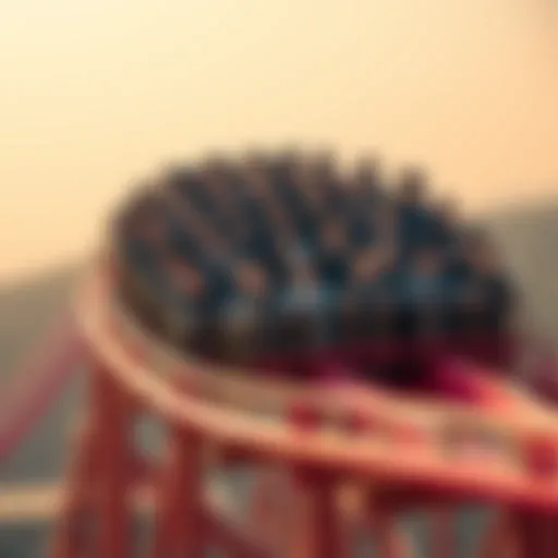 A large group of people gathered on top of a roller coaster in North Korea, creating an unusual scene.