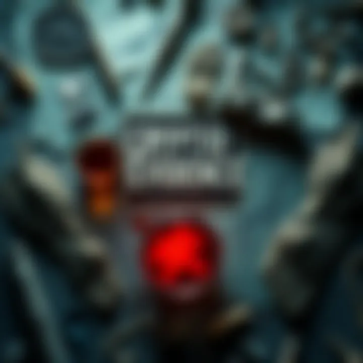 A collection of cryptid evidence with photos of footprints, hair samples, and eyewitness sketches.