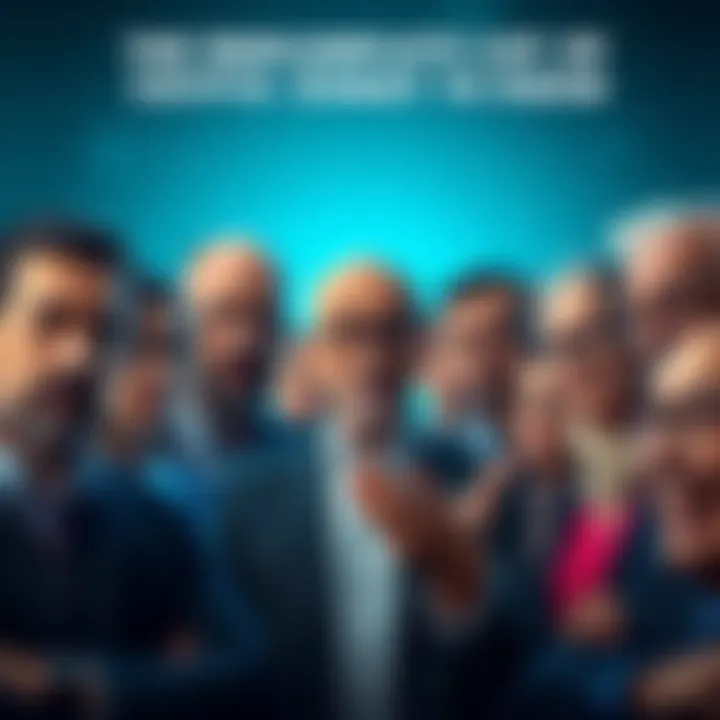 A group of people from various professions discussing their views on Israel, showing mixed expressions, some critical and some supportive