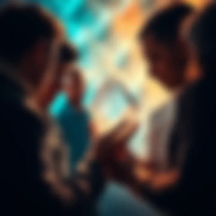 A group of people sharing insights about a crystal they found in a community forum