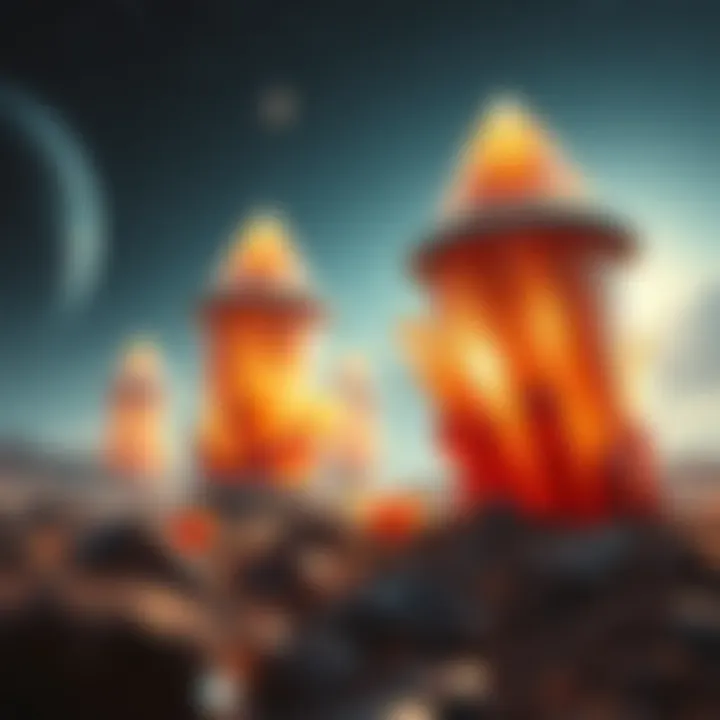 A visual representation of Unidentified Aerial Phenomena resembling crystals, growing in a cosmic environment with stars and planets in the background