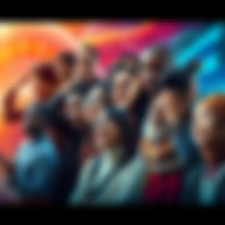 Cultural Connection A collage showing diverse people from various cultures sharing ideas and experiences, symbolizing the phrase 'same same but different'.