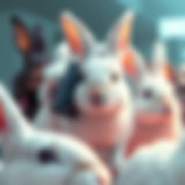 Cultural Significance of White Rabbits Illustration depicting various media references to white rabbits