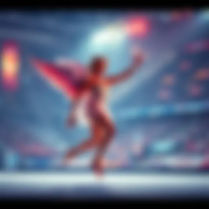 Cupid and Psyche perform a graceful dance at the Winter Olympics Opening Ceremony, showcasing unity and emotion.