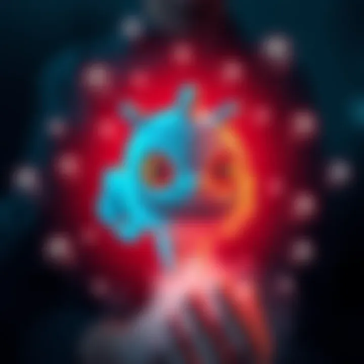 Curious sygil found online A digital representation of a curious sygil with elements resembling a familiar logo, surrounded by question marks, symbolizing the search for its meaning.