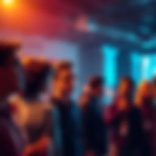 A diverse group of people engaging in conversation and sharing ideas, showcasing curiosity and interest in trending topics on forums and user boards.