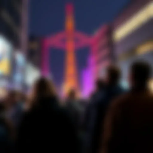 People gathered observing a strange sight in Eindhoven, looking surprised and curious.