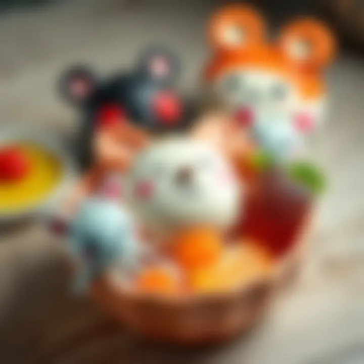 Playful dishes shaped like animals and smiling faces, showcasing a blend of cuteness and culinary art.