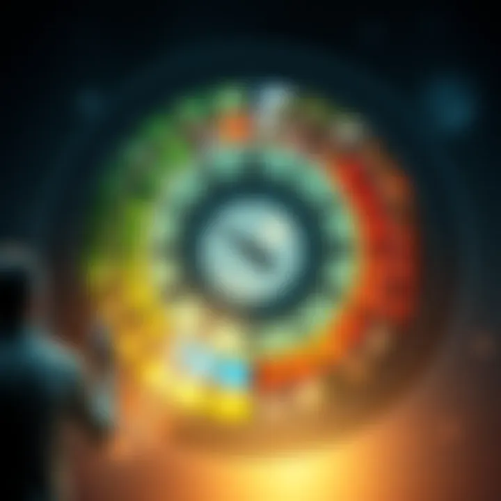 Cyclical Time and Progress A circular pattern representing seasons and renewal with symbols of social progress around it.