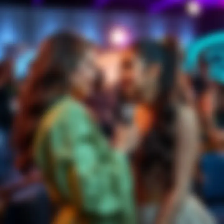 Cynthia and Ariana Grande sharing a peculiar moment at a press event for Wicked 2, with fans observing their interactions