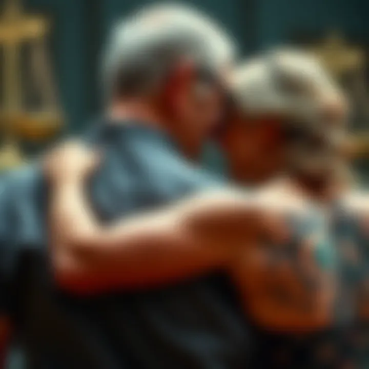 A 63-year-old dad shows off his new tattoo symbolizing love and balance in his marriage, featuring scales and zodiac signs.