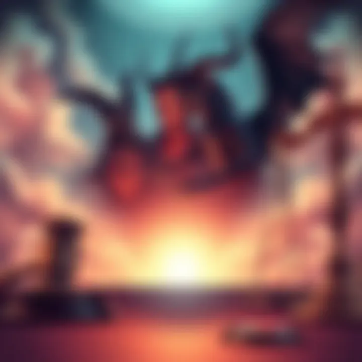 Daemons for Legal Matters Illustration of two daemons representing Dantalion and Belial, with legal symbols like a gavel and scales of justice in the background.