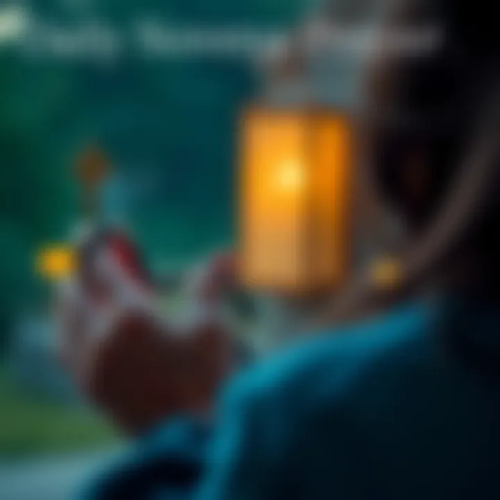 A person holding a rosary while praying in a serene setting, reflecting on peace and connection.