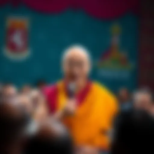 The Dalai Lama delivers a message promoting compassion and peace to a diverse audience