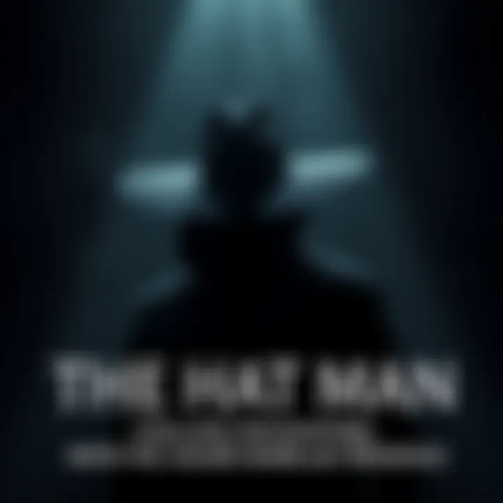 Dark Figure with Hat A shadowy figure wearing a wide-brimmed hat stands in a dimly lit environment, evoking a sense of fear and unease.