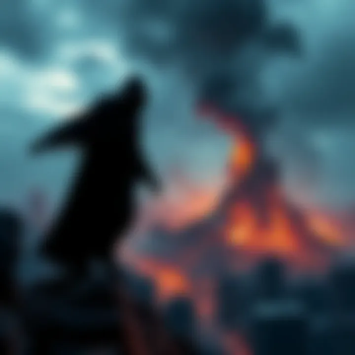 Dark Forces Planning Chaos A shadowy figure looms over a crumbling cityscape, symbolizing the planned collapse of the global system and the rise of a new order.