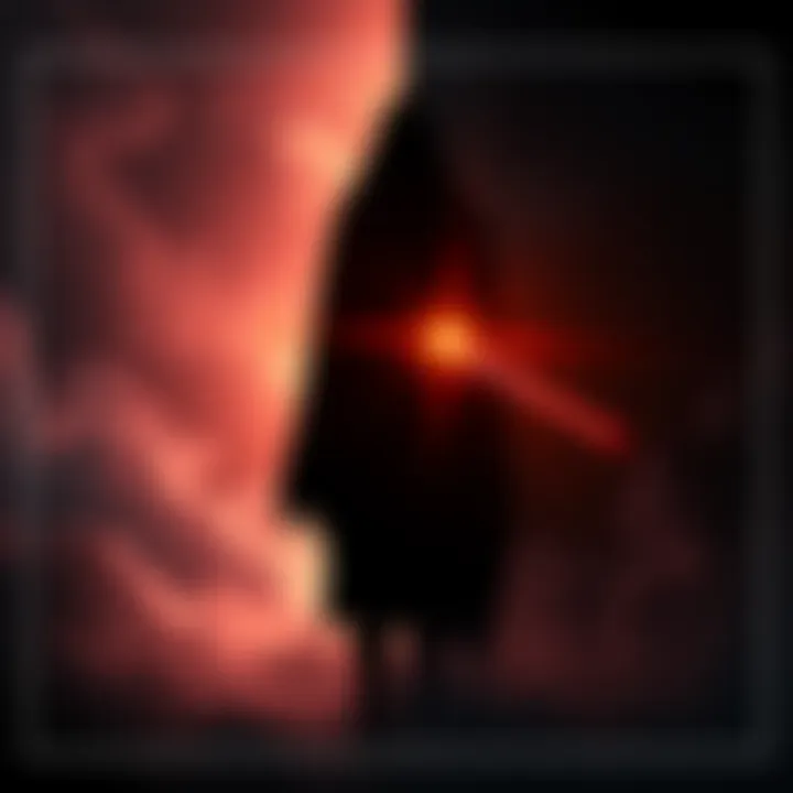 Dark Side Light Side Choices A split scene showing a shadowy figure on one side and a bright figure on the other, representing the dark and light sides of choices.