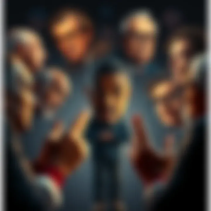 An intense discussion depicting Darryl Cooper surrounded by images of controversial figures, emphasizing the complexity of his viewpoints.