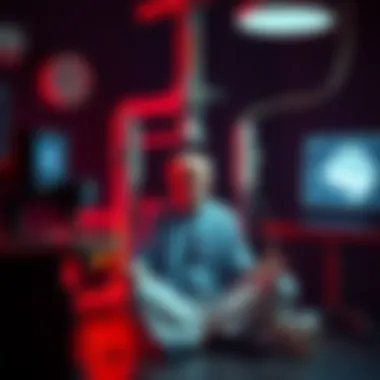 Daryle Anka Channeling Daryle Anka sitting in front of a neurological examination setup while in a meditative state, channeling a spiritual entity.