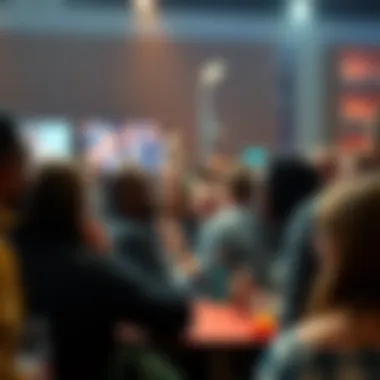 Fans discussing the title of David Chappelle's show at a gathering