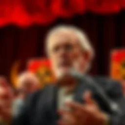 David Icke giving a talk about his claims on Spielberg's project being a psychological operation