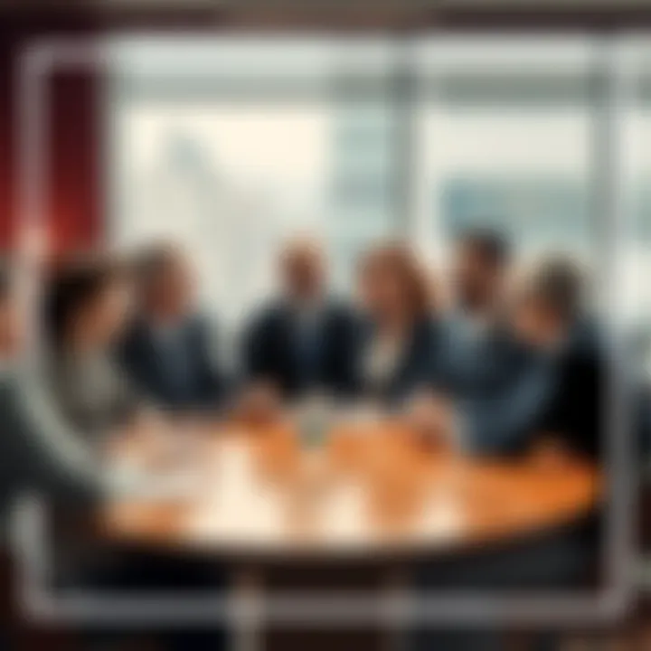 A group of people discussing at a round table, showing diverse expressions of agreement and disagreement, symbolizing varied opinions.