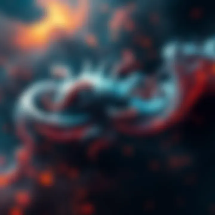 A visual representation of Rahu's influence on zodiac signs, showing a stressed zodiac symbol surrounded by unpredictable energy waves.
