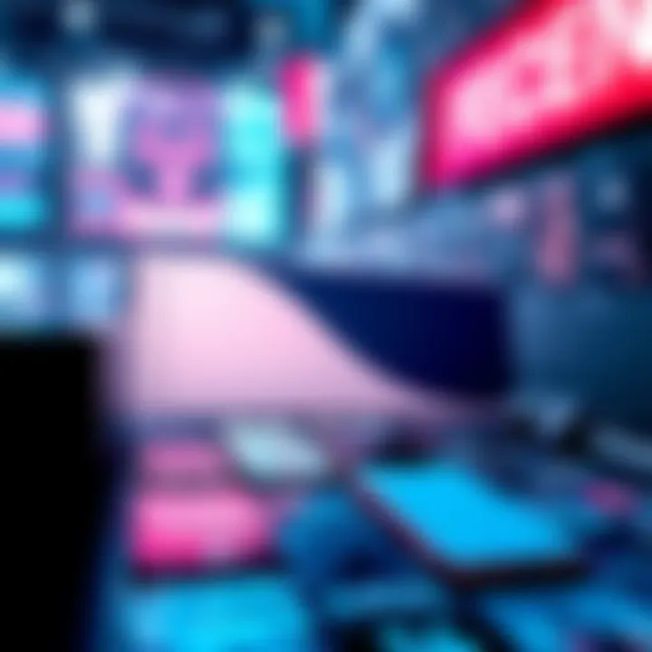 A graph showing a downward trend in social media engagement with ICE related content over time, alongside images of empty social media feeds.