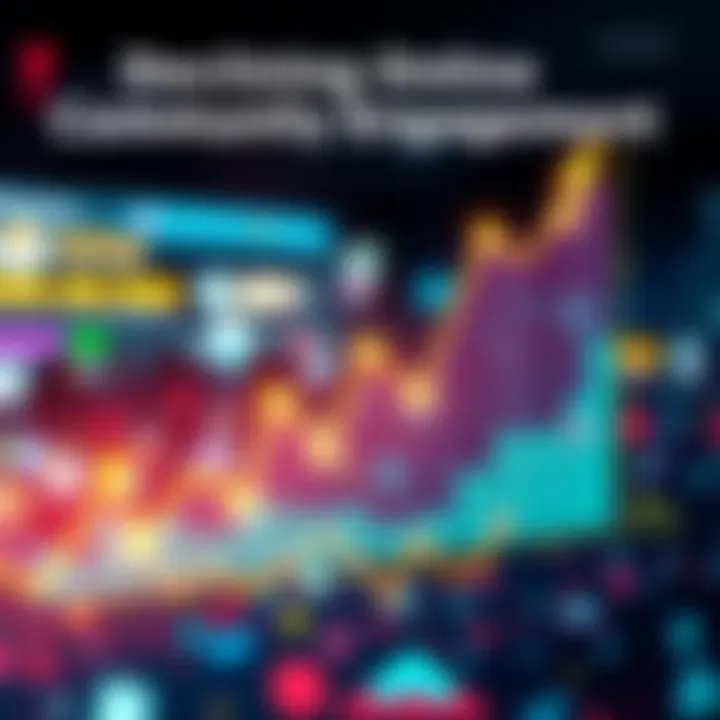 A graph showing a downward trend in website visits, symbolizing the decline in online community engagement.